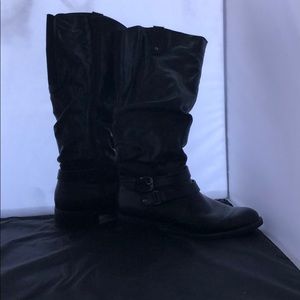 Black tall boots